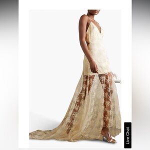 NWT ROTATE Birger Christensen lace cream dress. XS (size US 2)